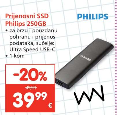 Prijenosni SSD PHILIPS 250GB