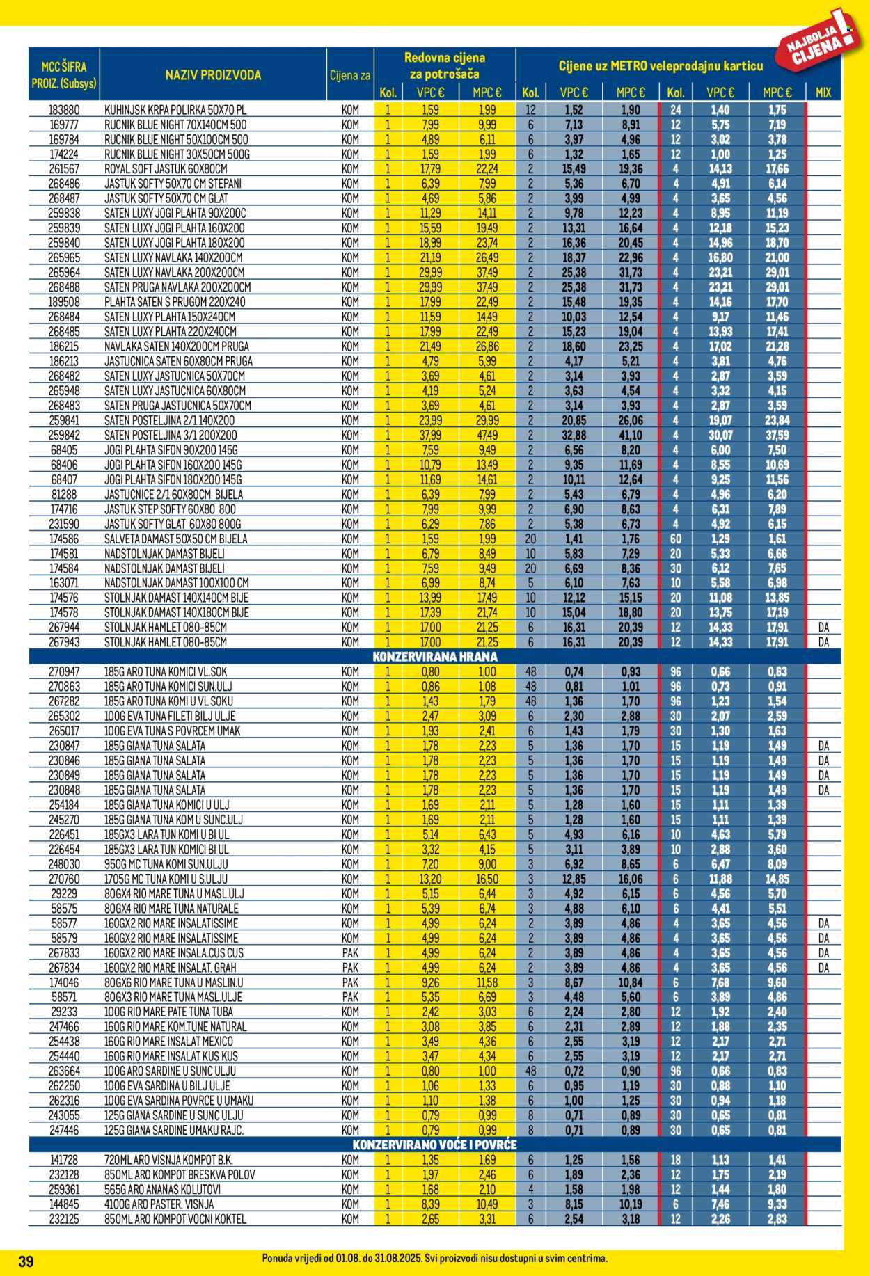 Metro katalog - 01.08.2025. - 31.08.2025. Stranica 39