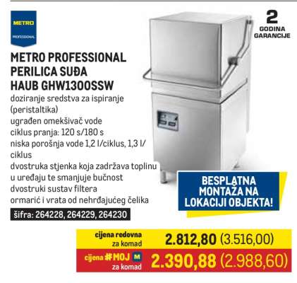 METRO PROFESSIONAL PERILICA SUĐA HAUB GHW1300SSW