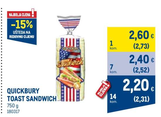 QUICKBURY TOAST SANDWICH