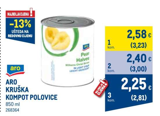 ARO KRUŠKA KOMPOT POLOVICE