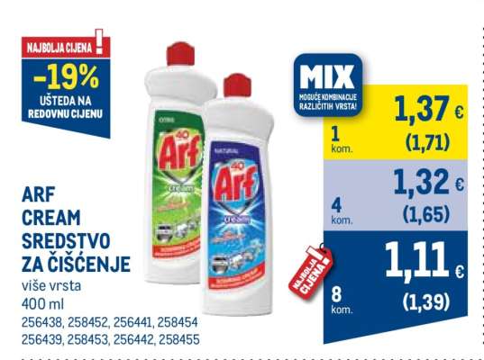ARF CREAM SREDSTVO ZA ČIŠĆENJE