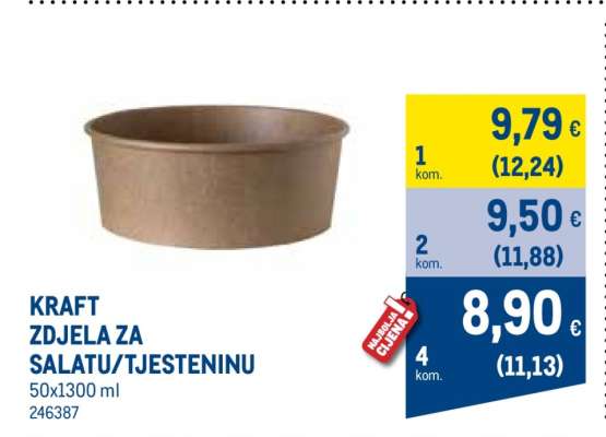 KRAFT ZDJELA ZA SALATU/TJESTENINU