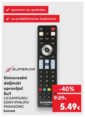 Univerzalni daljinski upravljač 5u1