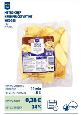 METRO CHEF KRUMPIR ČETVRTINE WEDGES