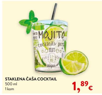STAKLENA ČAŠA COCKTAIL