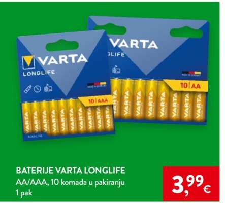 BaTERijE VaRTa LONgLiFE