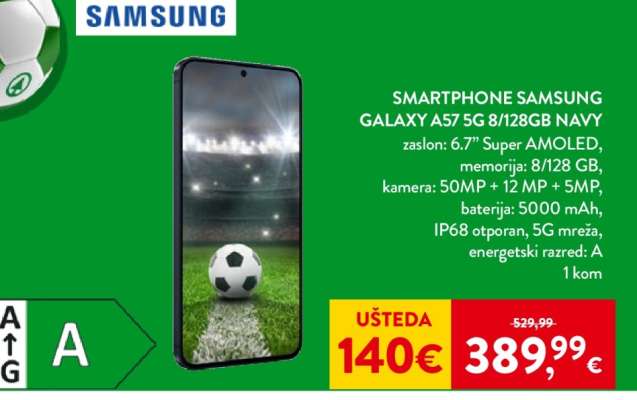 SMARTPHONE SAMSUNG GALAXY A57 5G 8/128GB NAVY