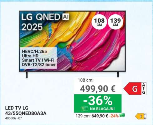 LED TV LG 43/55QNED80A3A