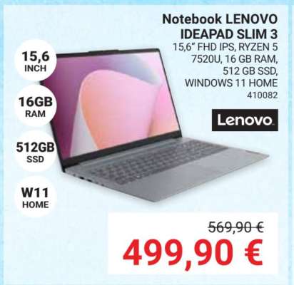 Notebook LENOVO IDEAPAD SLIM 3