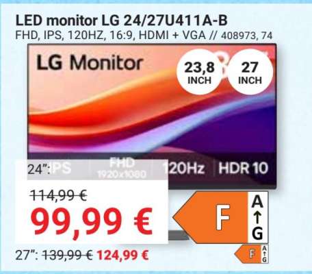 LED monitor LG 24/27U411A-B