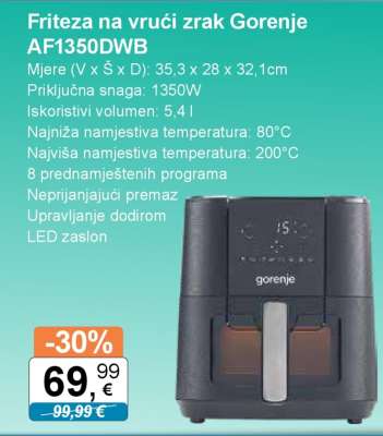 Friteza na vrući zrak Gorenje AF1350DWB