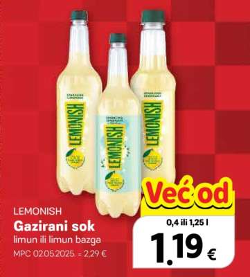 LEMONISH Gazirani sok