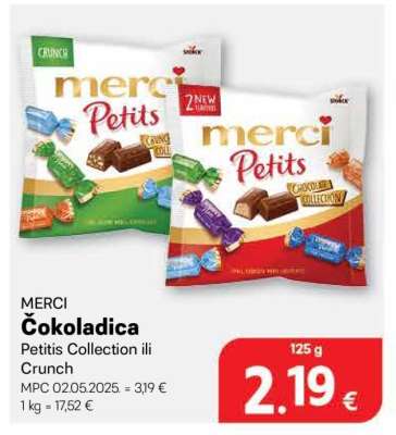 MERCI Čokoladica Petits Collection ili Crunch