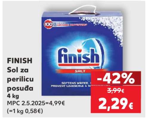 FINISH Sol za perilicu posuđa 4 kg