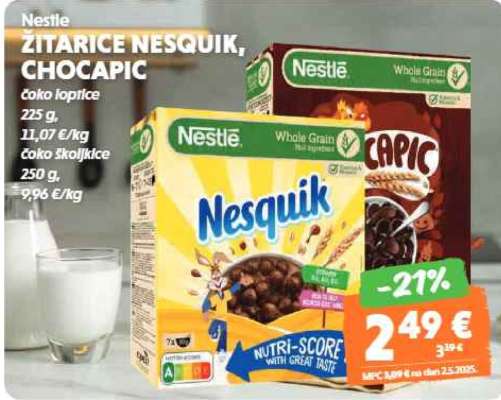 NESTLE ŽITARICE NESQUIK, CHOCAPIC