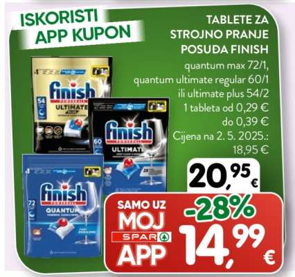 Tablete za strojno pranje posuđa Finish