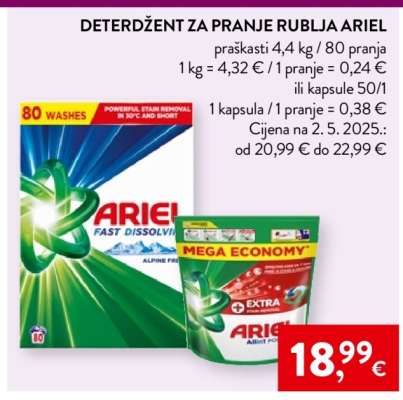Deterdžent za pranje rublja Ariel
