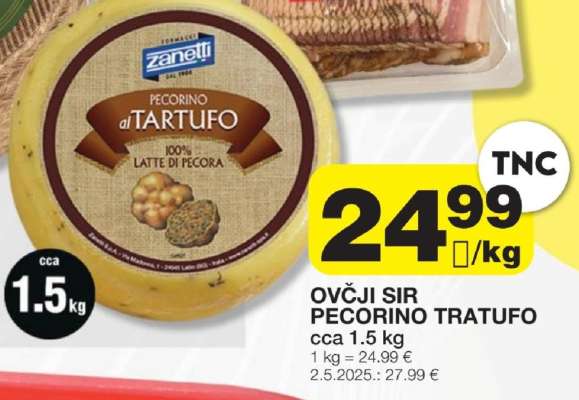OVČJI SIR PECORINO TRATUFO