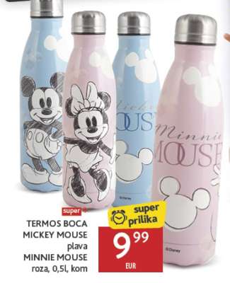 TERMOS BOCA MICKEY MOUSE plava MINNIE MOUSE roza, 0,5L, kom