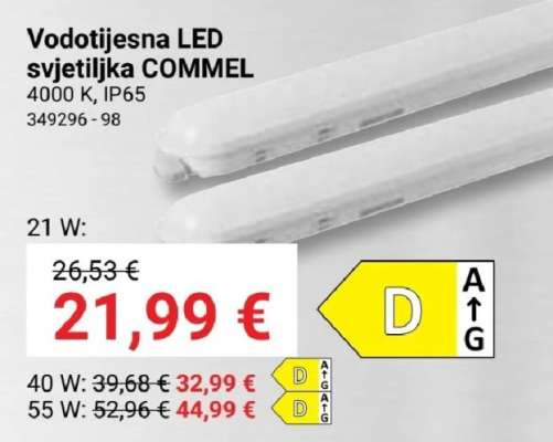 Vodotijesna LED svjetiljka COMMEL