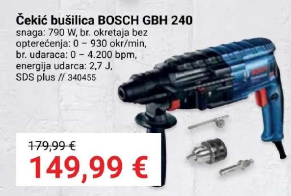 Čekić bušilica BOSCH GBH 240
