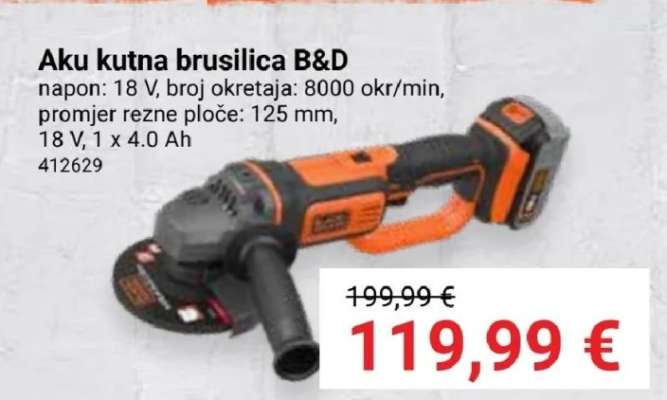 Aku kutna brusilica B&D