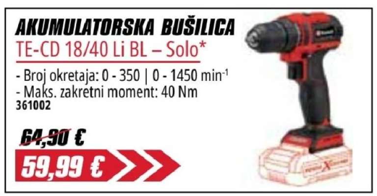 Akumulatorska bušilica