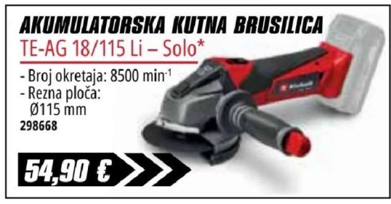 AKUMULATORSKA KUTNA BRUSILICA