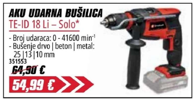 AKU UDARNA BUŠILICA TE-ID 18 Li – Solo