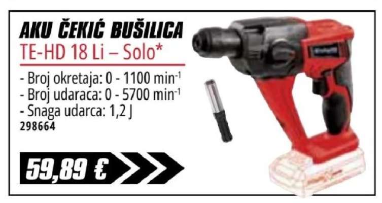 AKU ČEKIĆ BUŠILICA TE-HD 18 Li – Solo