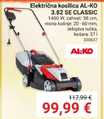 Električna kosilica AL-KO 3.82 SE CLASSIC