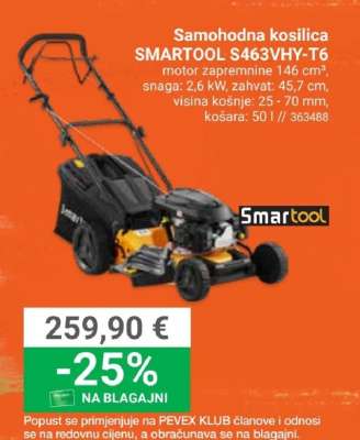 Samohodna kosilica SMARTOOL S463VHY-T6