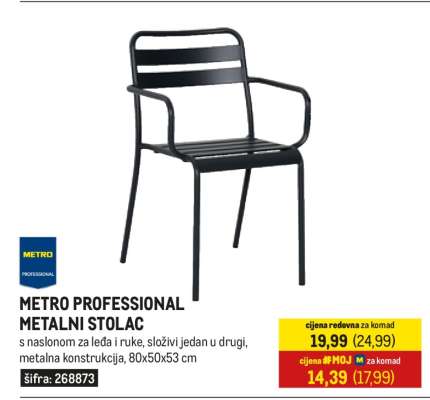 METRO PROFESSIONAL METALNI STOLAC