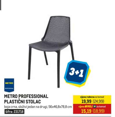 METRO PROFESSIONAL PLASTIČNI STOLAC