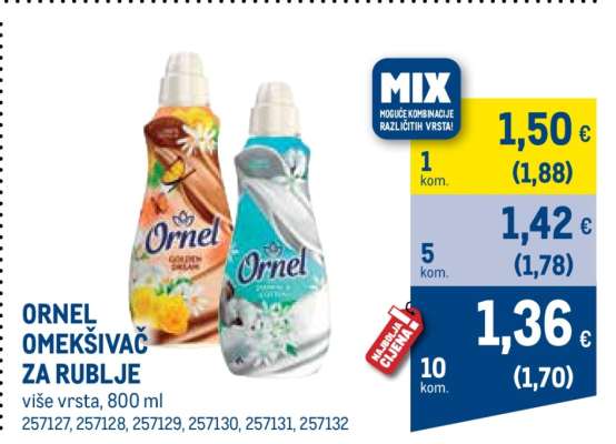 ORNEL Omekšivač za rublje