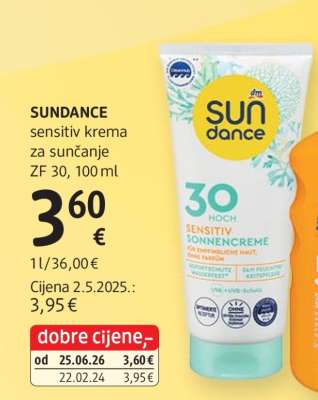 SUNDANCE sensitiv krema za sunčanje ZF 30, 100 ml
