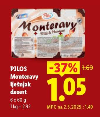 PILOS Monteravy lješnjak desert