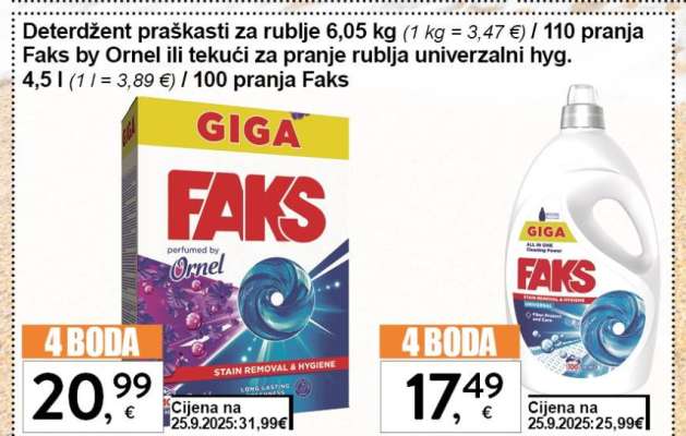 Faks by Ornel tekući za pranje rublja univerzalni hyg.