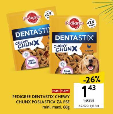 PEDIGREE DENTASTIX CHEWY CHUNX POSLASTICA ZA PSE