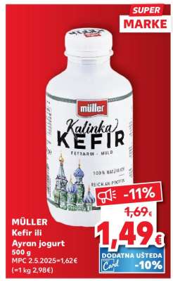 MÜLLER Kefir ili Ayran jogurt 500 g
