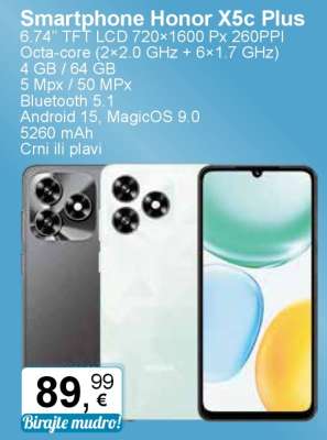 Smartphone Honor X5c Plus