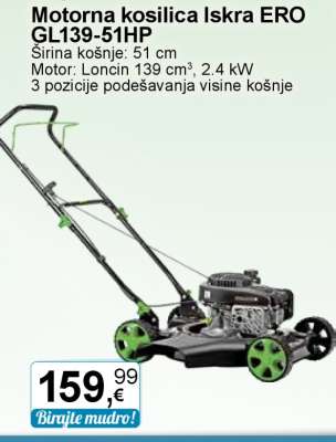Motorna kosilica Iskra ERO GL139-51HP