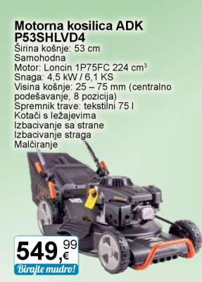 Motorna kosilica ADK P53SHLVD4
