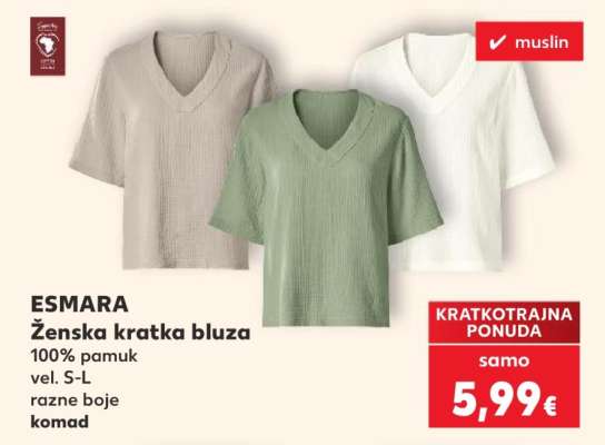 ESMARA Ženska kratka bluza