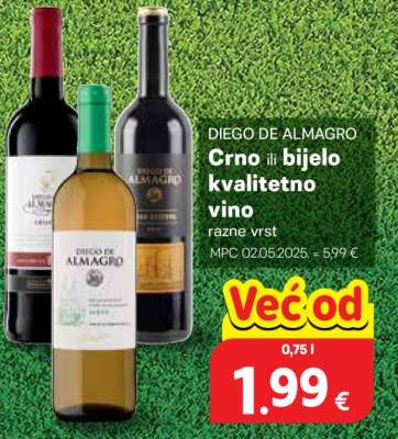 DIEGO DE ALMAGRO Crno ili bijelo kvalitetno vino