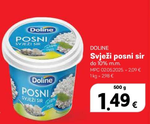 DOLINE Svježi posni sir