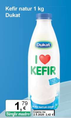 Kefir natur 1 kg Dukat