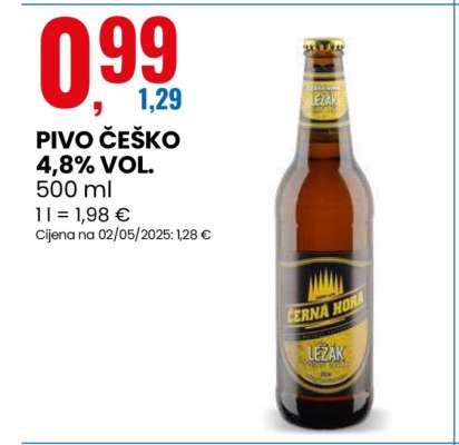 PIVO ČESKO 4,8% VOL.