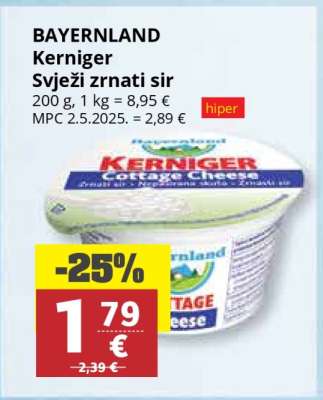 BAYERNLAND Kerniger svježi zrnati sir